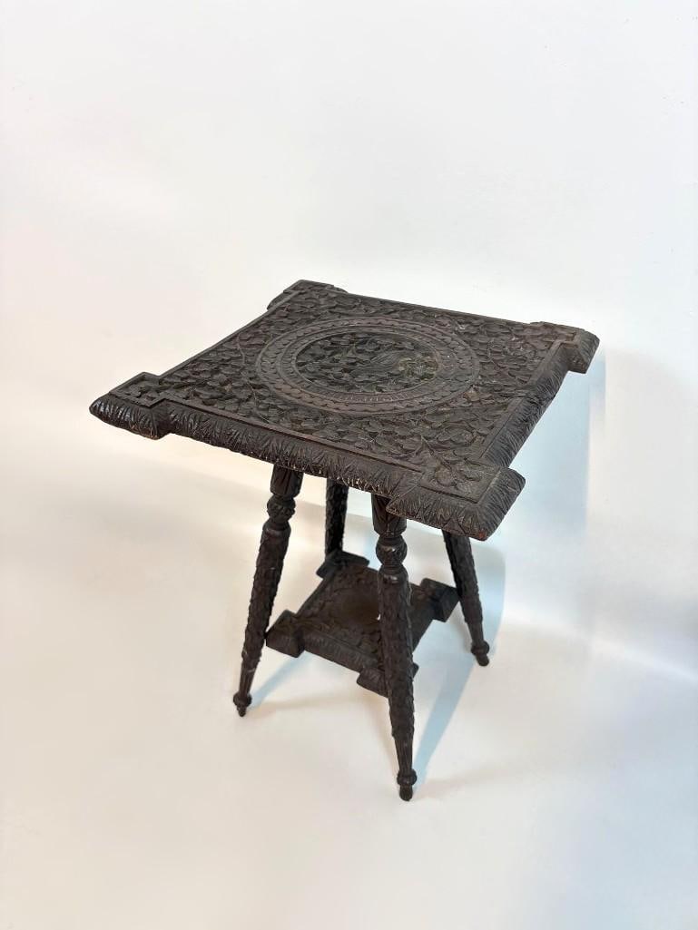 19TH CENTURY ANGLO INDIAN CARVED TABLE (1 of 8)