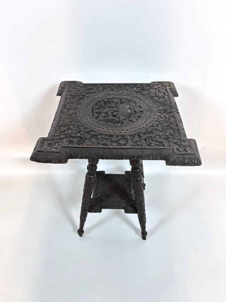 19TH CENTURY ANGLO INDIAN CARVED TABLE - 3