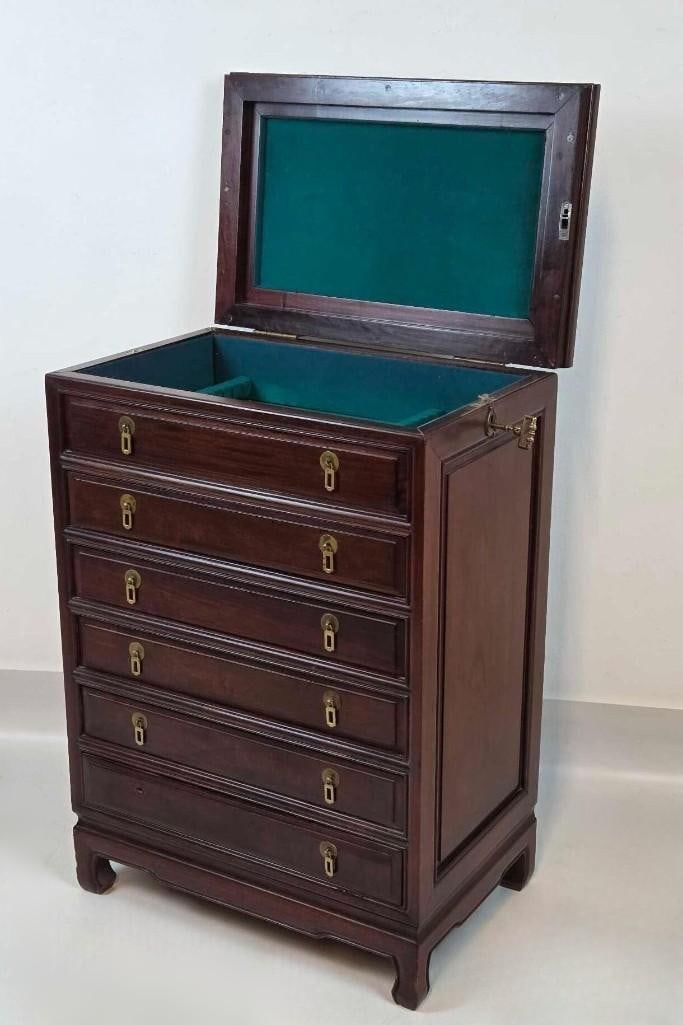 CHINESE ROSEWOOD SILVER CHEST (1 of 13)