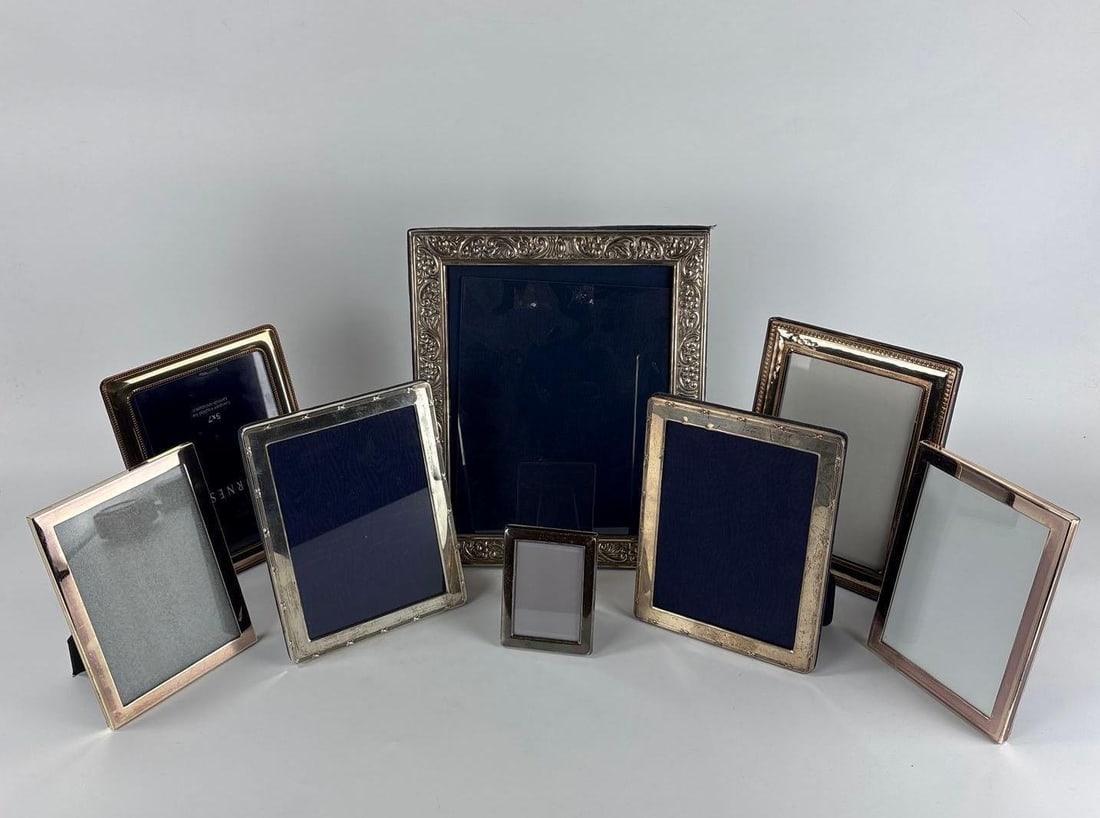 ANTIQUE & VINTAGE STERLING SILVER & METAL PICTURE FRAME COLLECTION (1 of 8)