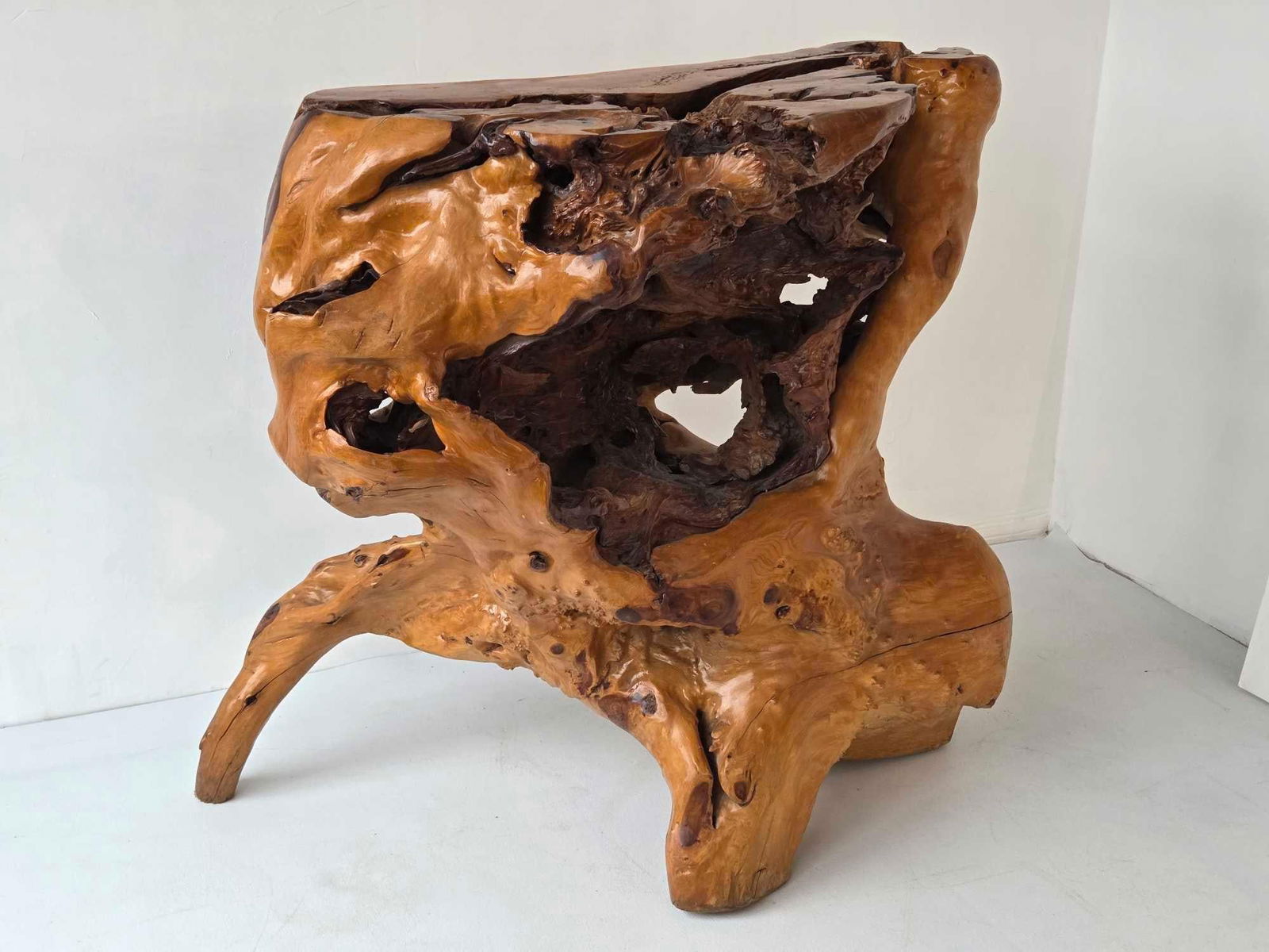 VINTAGE LIVE EDGE ROOT TABLE - 10