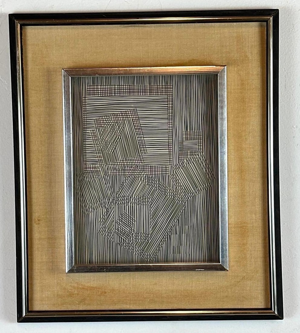 VICTOR VASARELY ATTR. KINETIC GLASS MULTIPLE WALL ART (1 of 6)