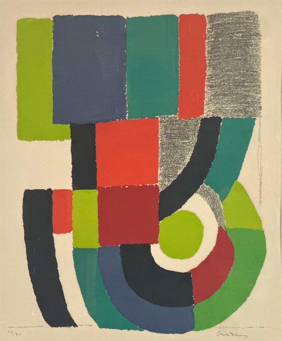 SONIA DELAUNAY SIGNED LIMITED EDITION "NEW YORK II" LITHOGRAPH (1 of 9)