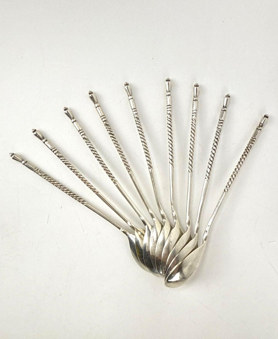 800 SILVER DESSERT FRUIT FLATWARE SET - 6