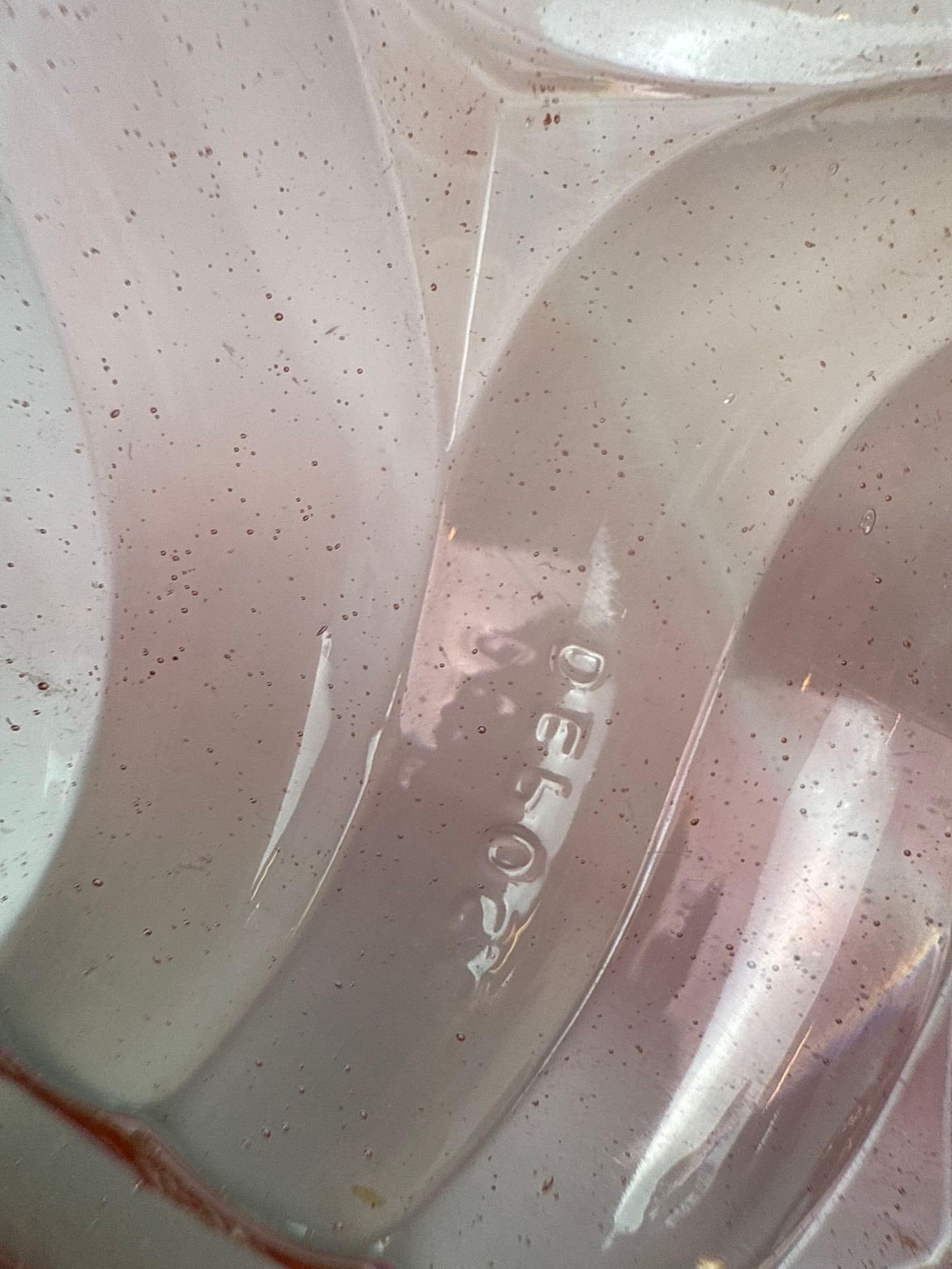 BACCARAT FRANCE CRYSTAL AMBERINA SWIRL PITCHER & TUMBLER SET - 19