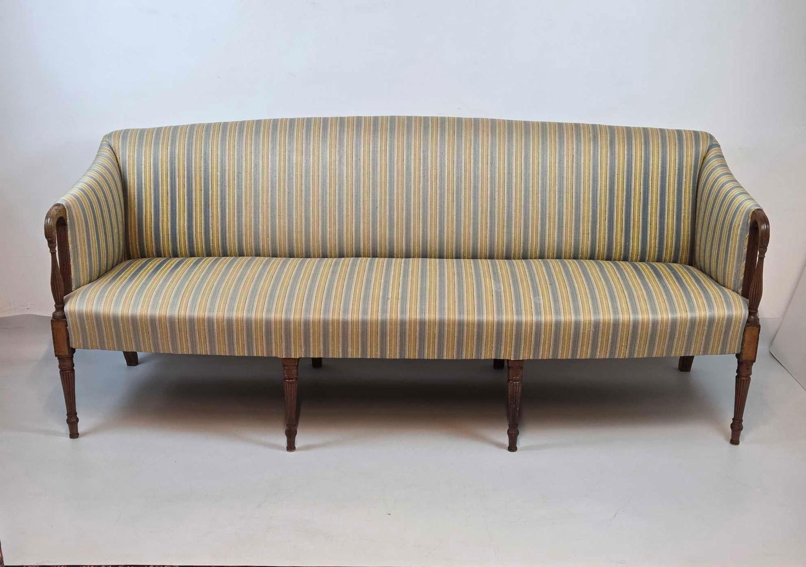 VINTAGE FRENCH LOUIS XVI STYLE NEOCLASSICAL STRIPED SOFA SHERATON (1 of 16)
