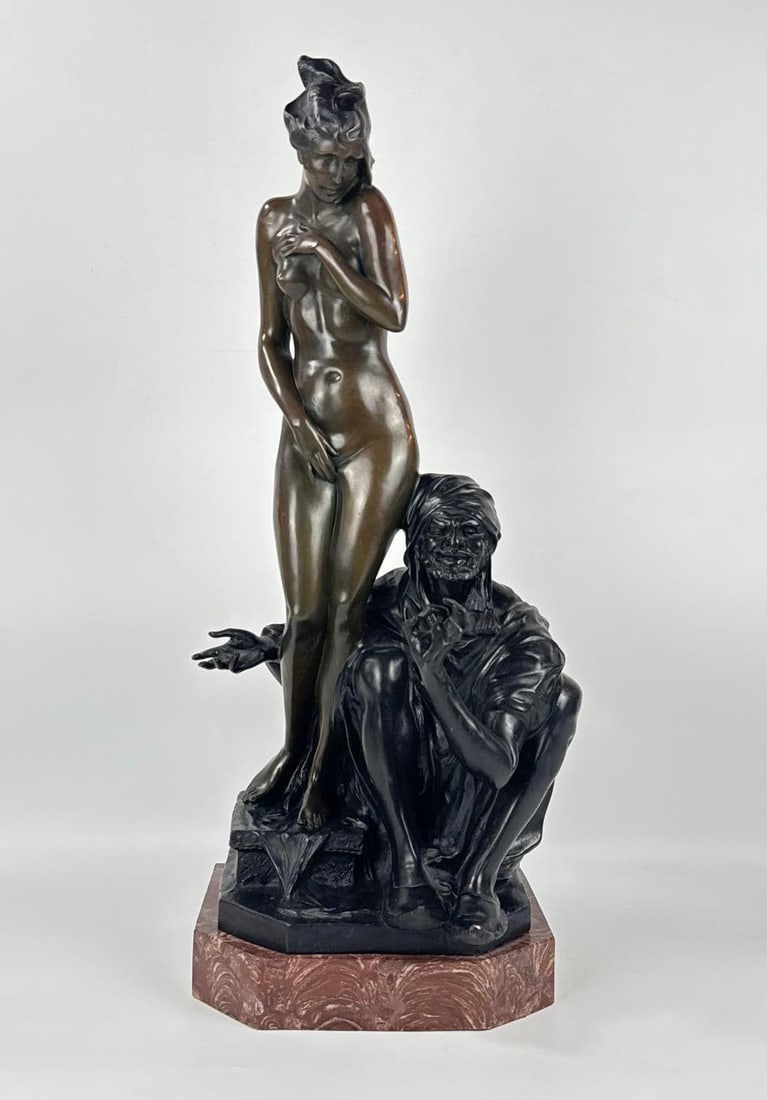 AFTER BRUNO ZACH (AUSTRIAN, 1891–1935) "THE SLAVE MARKET" BRONZE SCULPTURE (1 of 13)