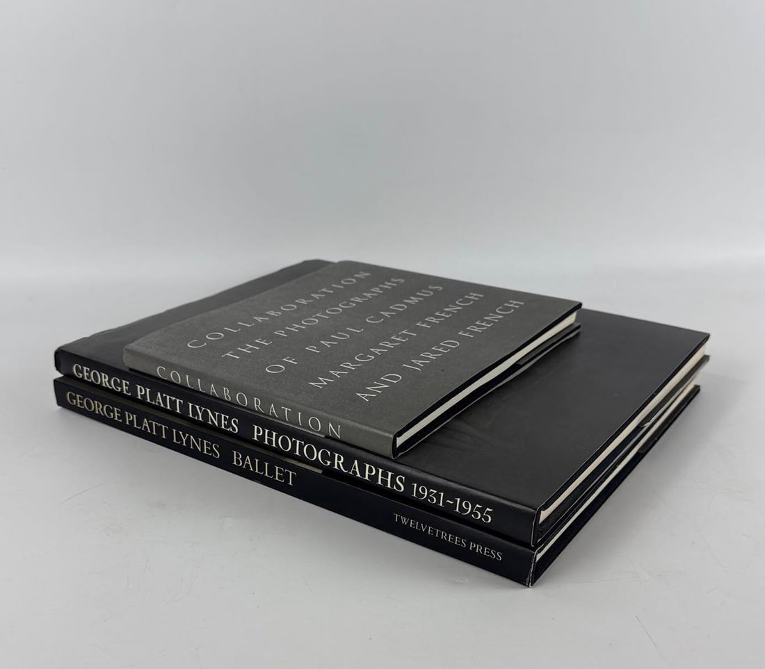 GEORGE PLATT LYNES BOOK LOT INCLUDING MARGARET AND JARED FRENCH: Trio of out-of-print art monographs comprising George Platt Lynes "Photographs 1931-1955", first edition "Ballet", and first edition of "Collaboration" by Paul Cadmus and Marga