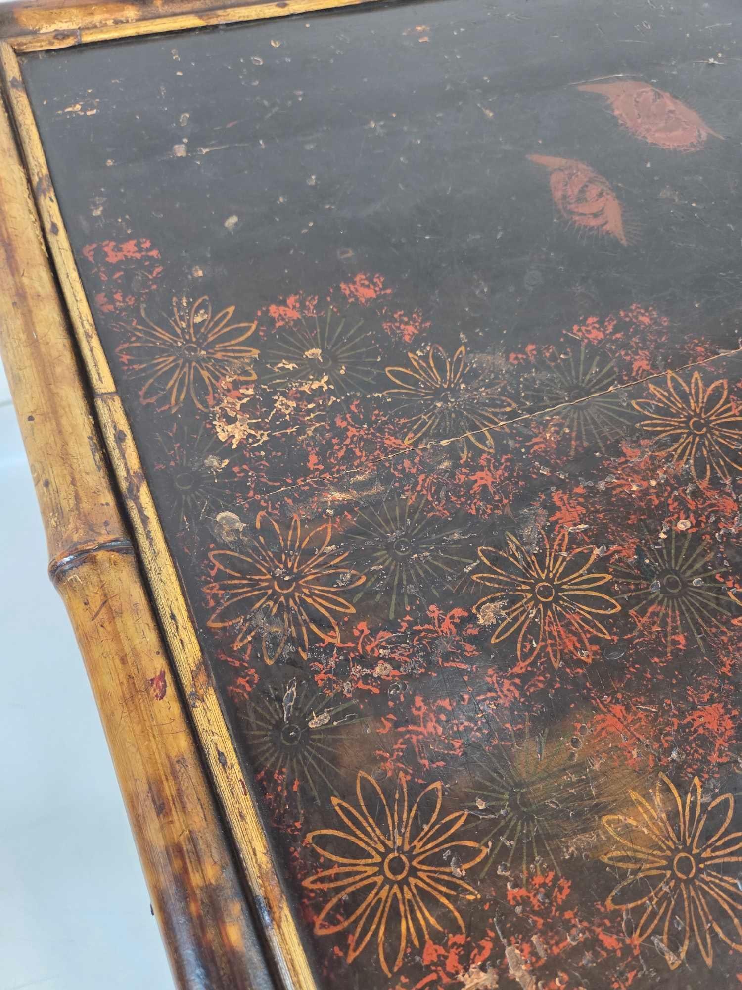 BAMBOO LACQUERED SQUARE SIDE TABLE - 10