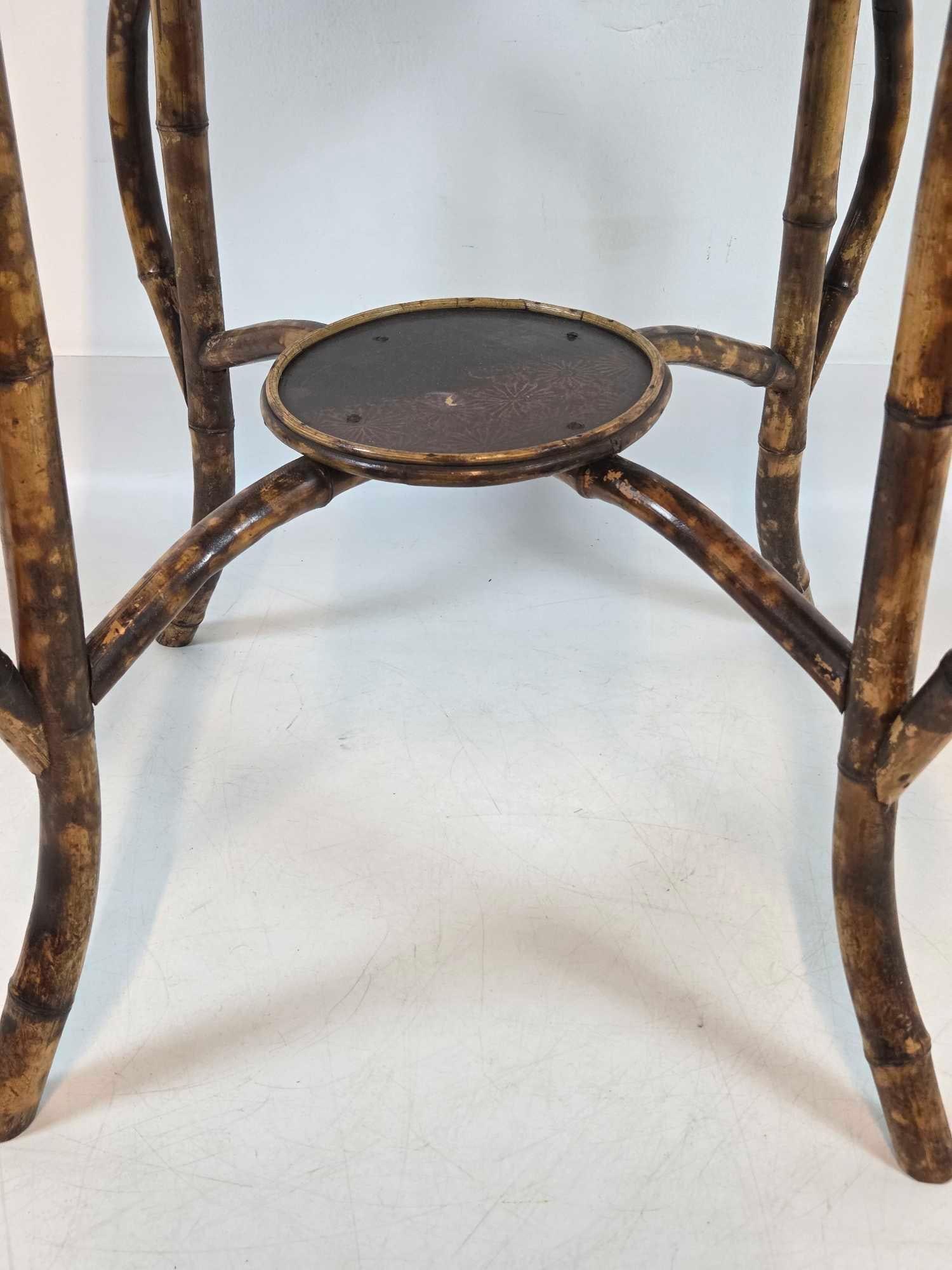 BAMBOO LACQUERED SQUARE SIDE TABLE - 12