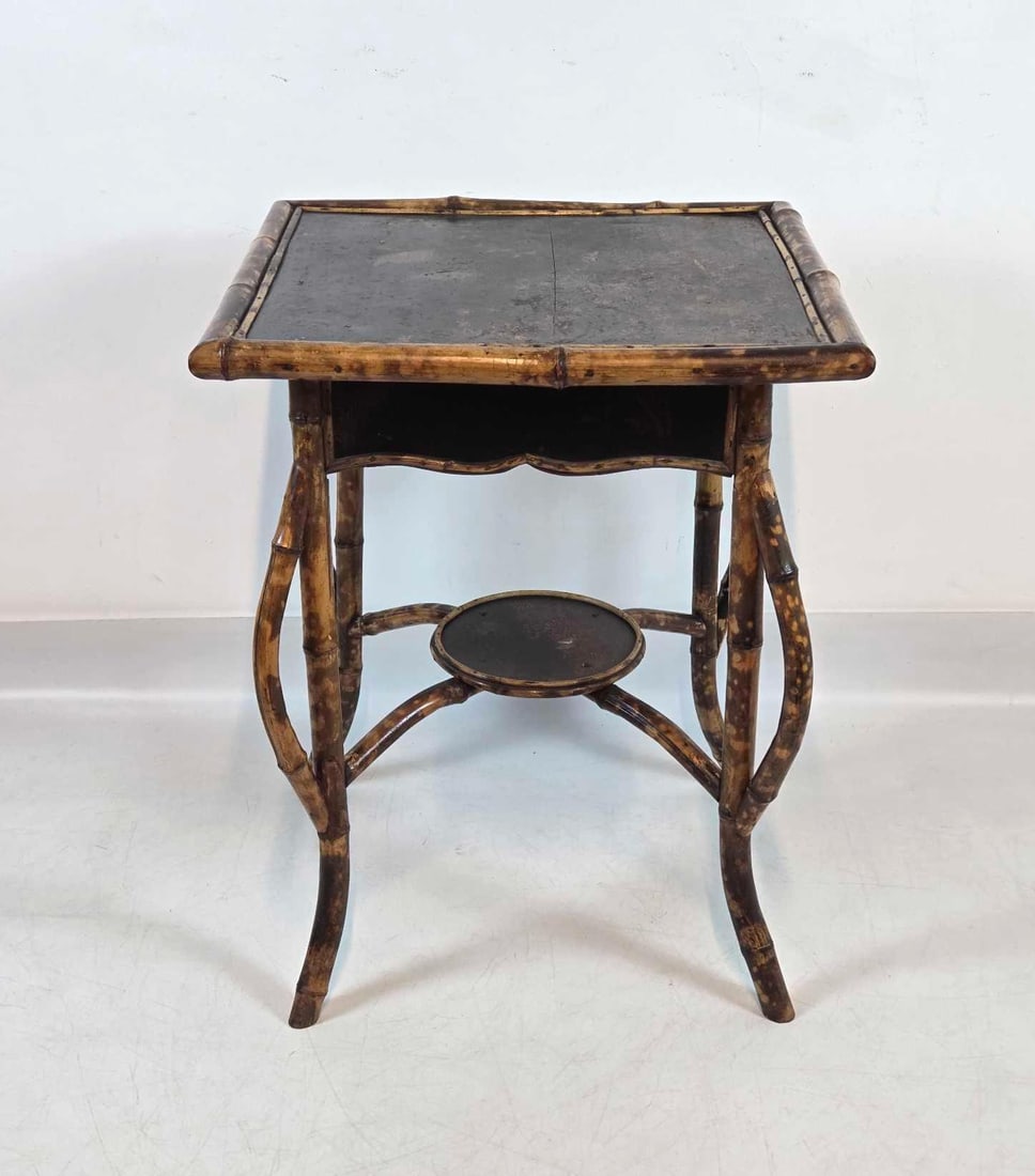 BAMBOO LACQUERED SQUARE SIDE TABLE (1 of 16)
