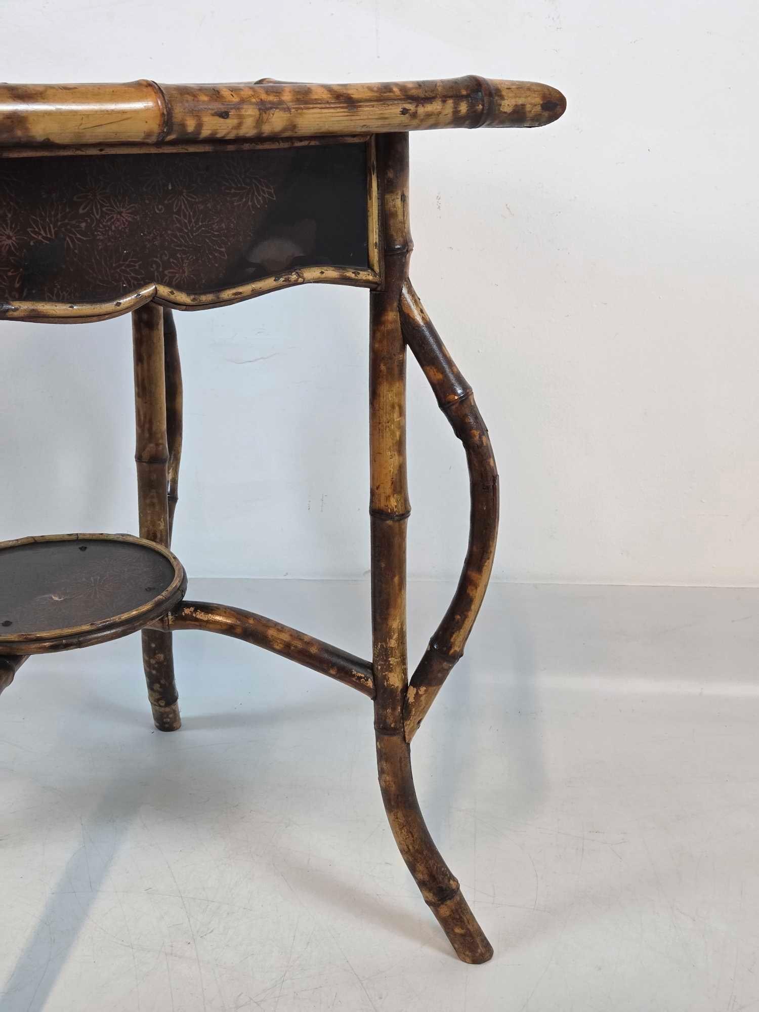 BAMBOO LACQUERED SQUARE SIDE TABLE - 6