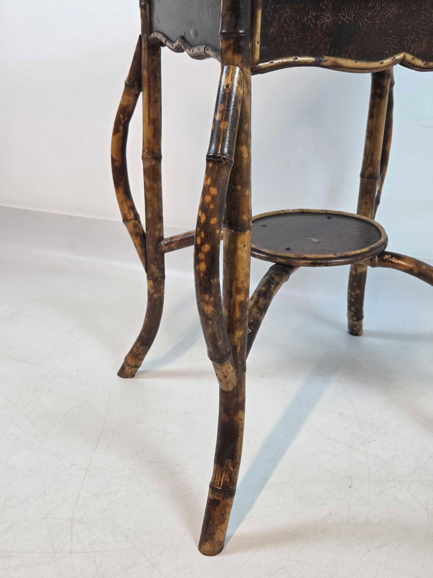 BAMBOO LACQUERED SQUARE SIDE TABLE - 7