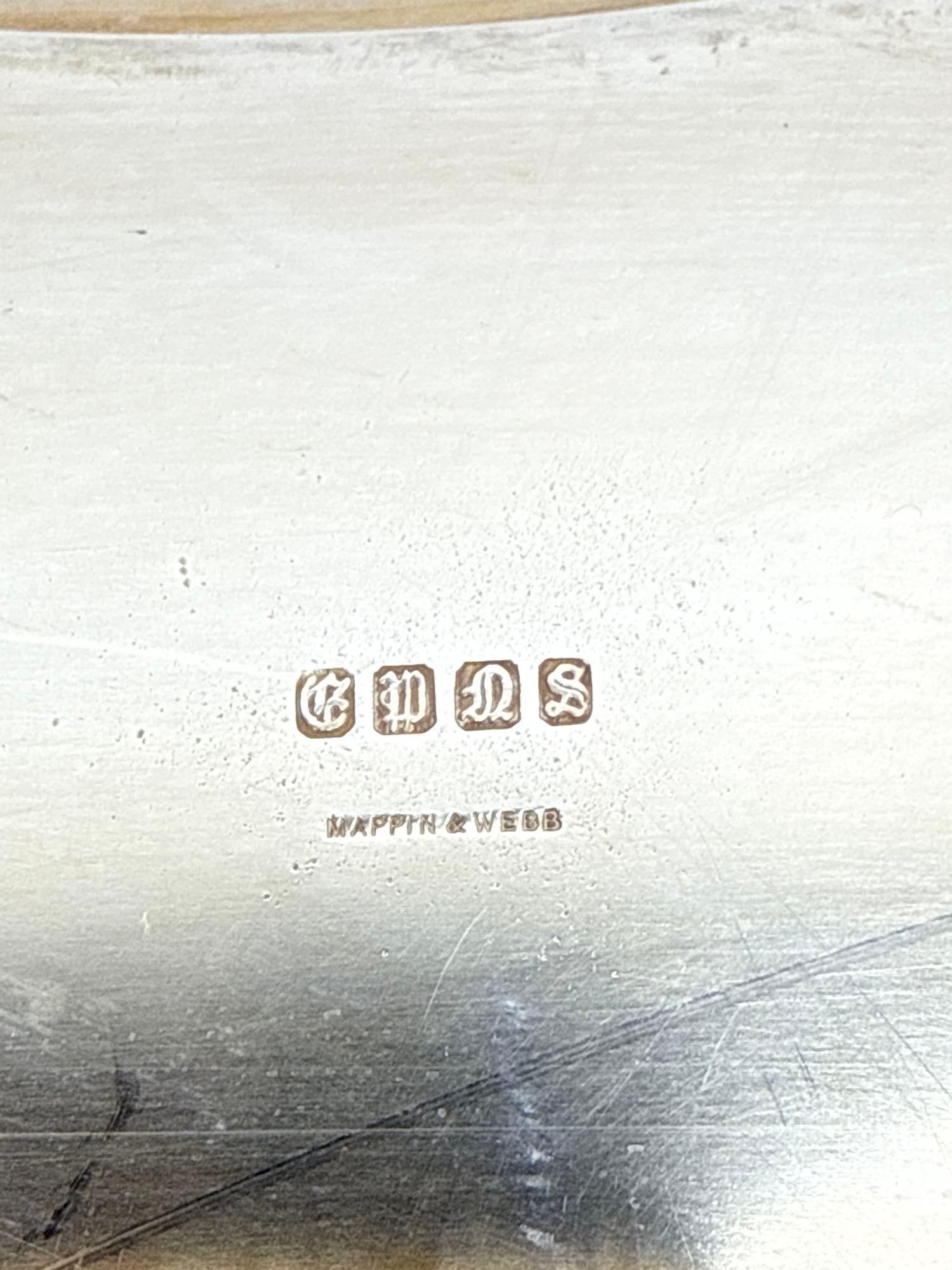 MAPPIN & WEBB SILVER PLATED RECTANGULAR DUAL-HANDLED SERVING TRAY - 7