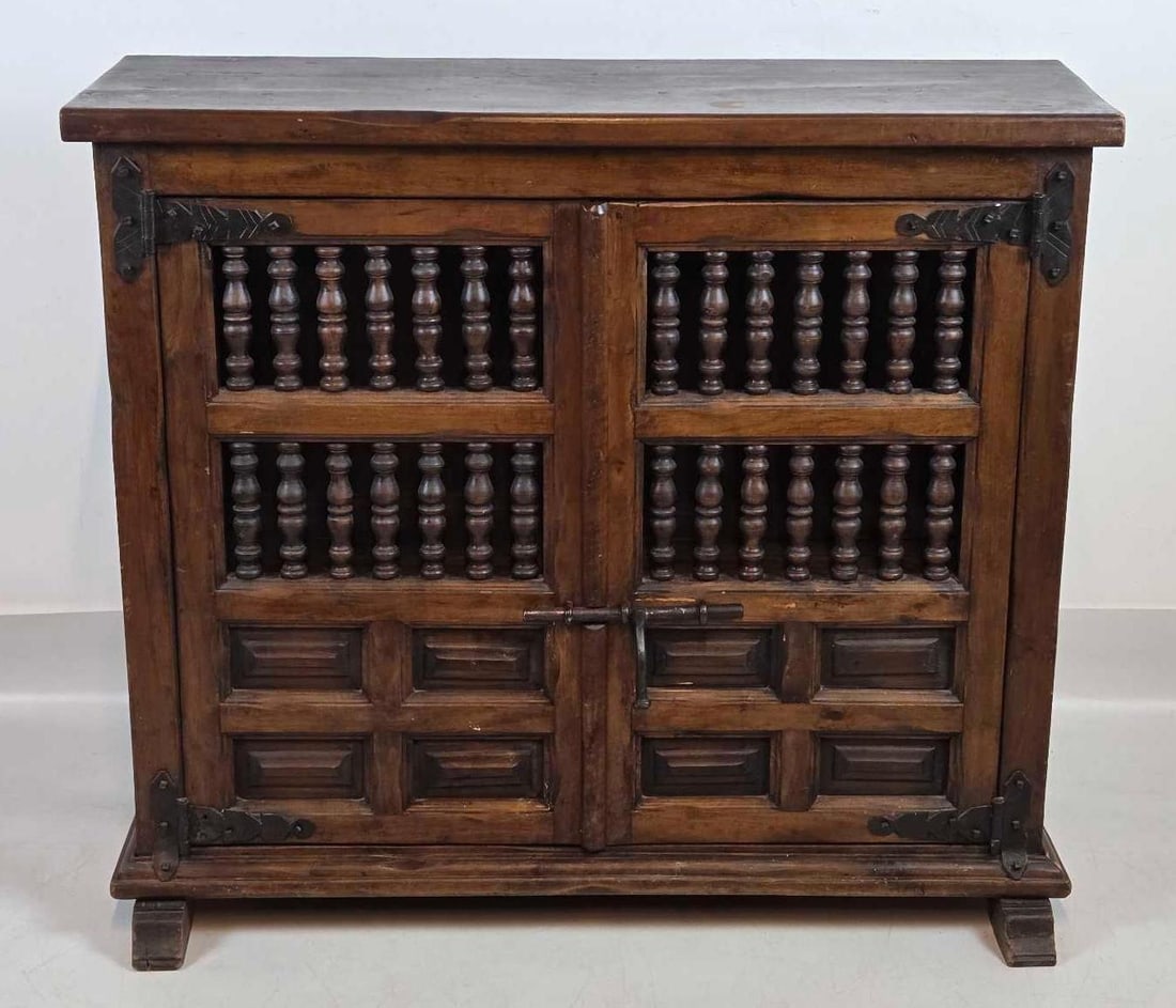 SPANISH COLONIAL STYLE TWO DOOR CABINET/CREDENZA (1 of 13)