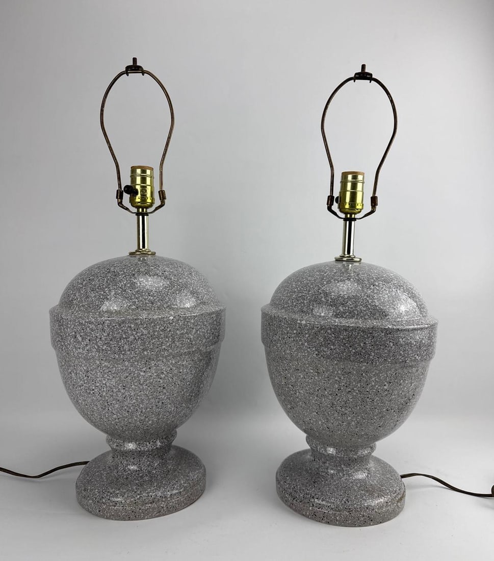 PAIR OF ITALIAN POTTERY URN LAMPS (1 of 8)