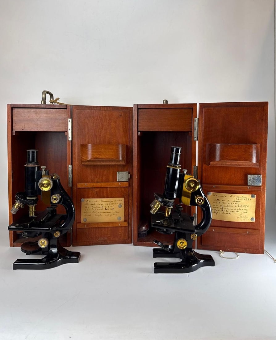 PAIR OF SPENCER MICROSCOPES FROM COLUMBIA UNIVERSITY (1 of 13)