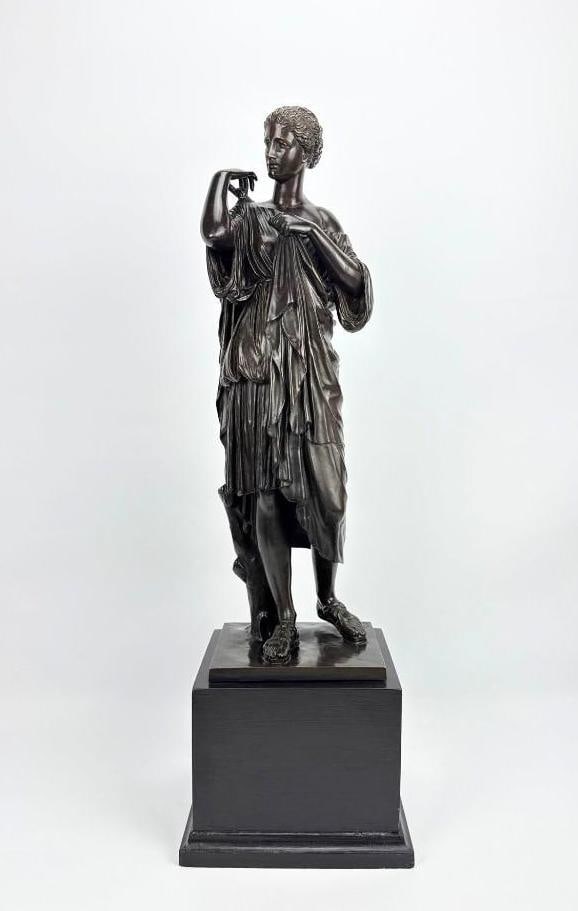 19TH CENTURY FRENCH;BRONZE SCULPTURE OF "DIANA OF GABII" BARBEDIENNE & COLLAS  (1 of 13)