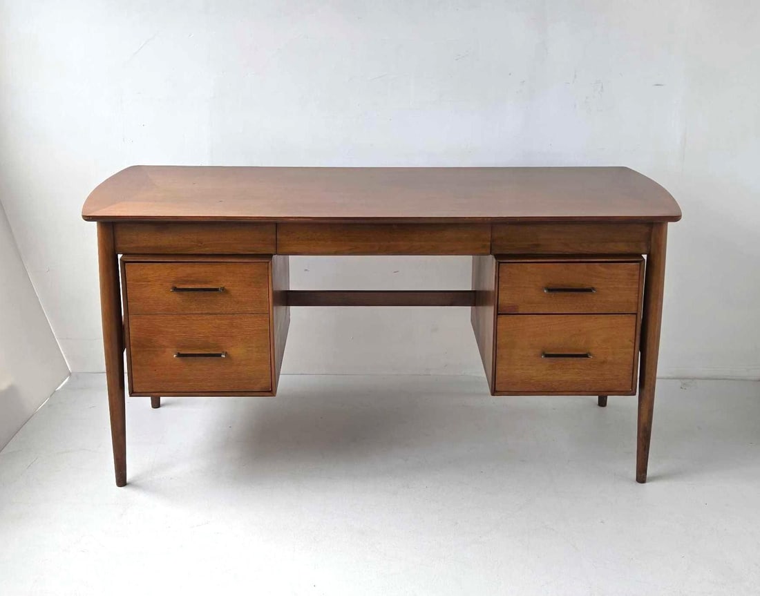 MID CENTURY MODERN WALNUT DESK BY RAMSEUR FURNITURE COMPANY (1 of 19)