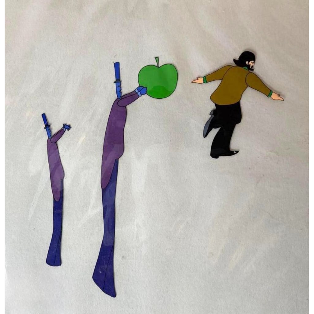 GEORGE DUNNING THE BEATLES "YELLOW SUBMARINE" 1968 ORIGINAL ANIMATION PRODUCTION CELS (1 of 6)