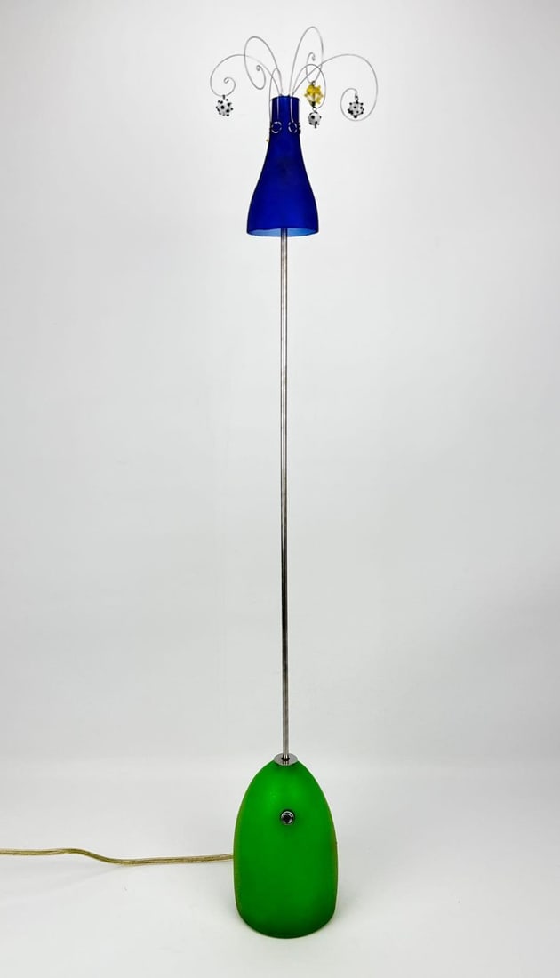 VINTAGE JOEY MANIC "BIG BROTHER" POSTMODERN FROSTED GLASS TABLE LAMP (1 of 20)