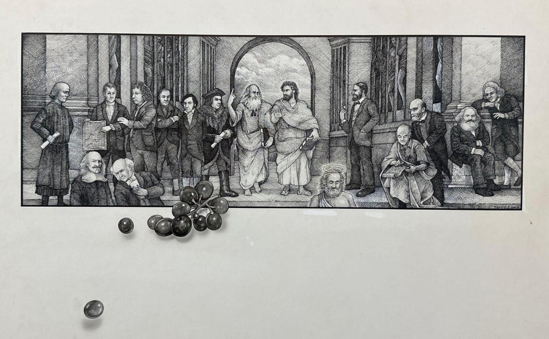 TERRY LAMB (AMERICAN, B. 1949) "ZEUXIS’ GRAPES" (THE PARODY OF THE SCHOOL OF ATHENS) (1 of 8)