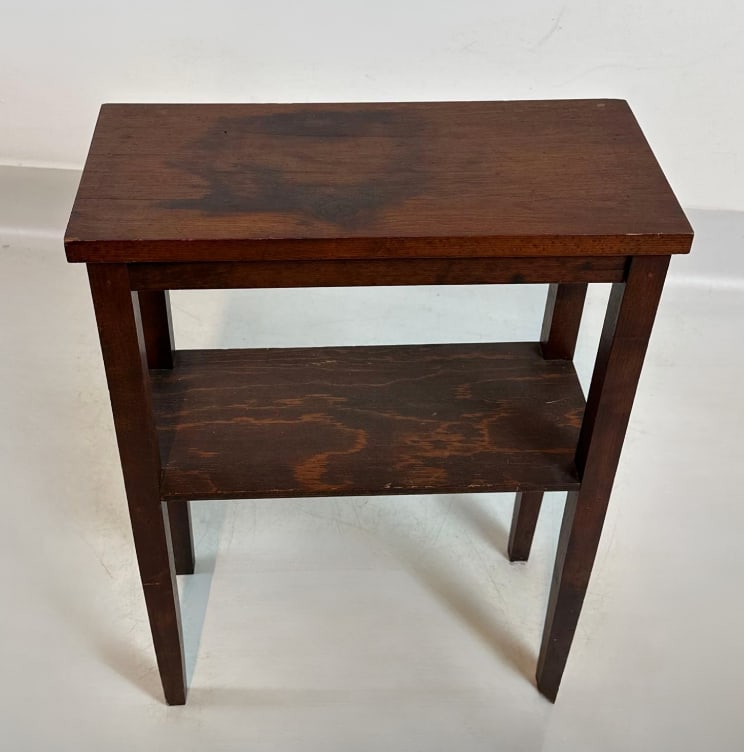 MISSION STYLE TWO-TIER SIDE TABLE - 2