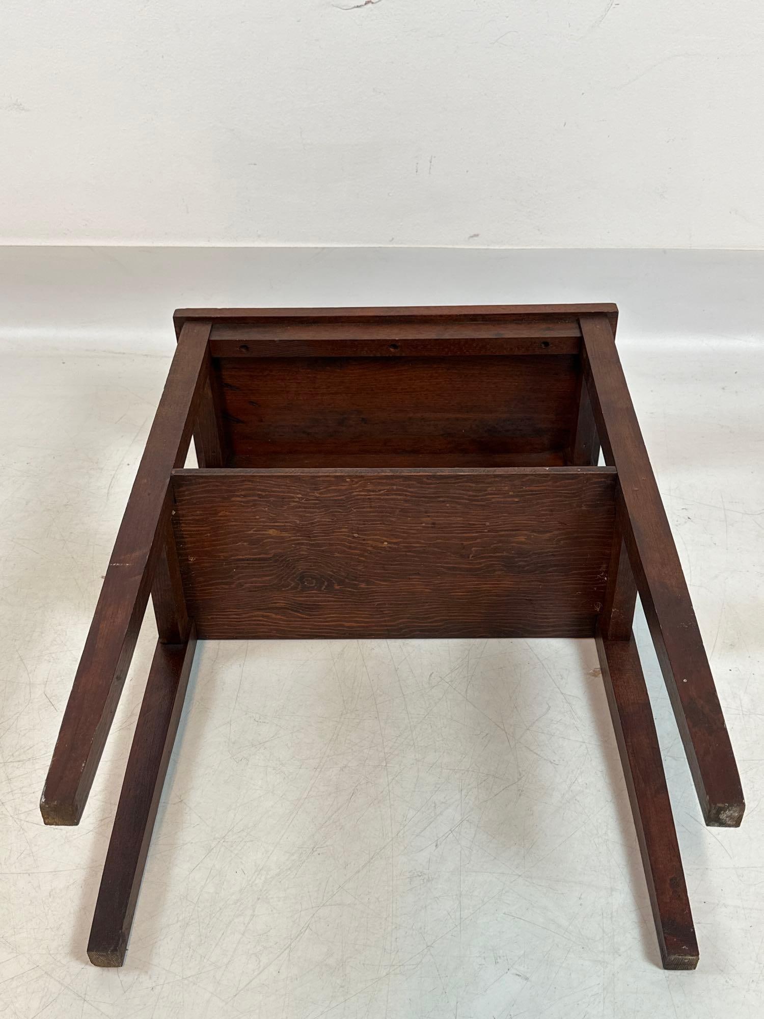 MISSION STYLE TWO-TIER SIDE TABLE - 4
