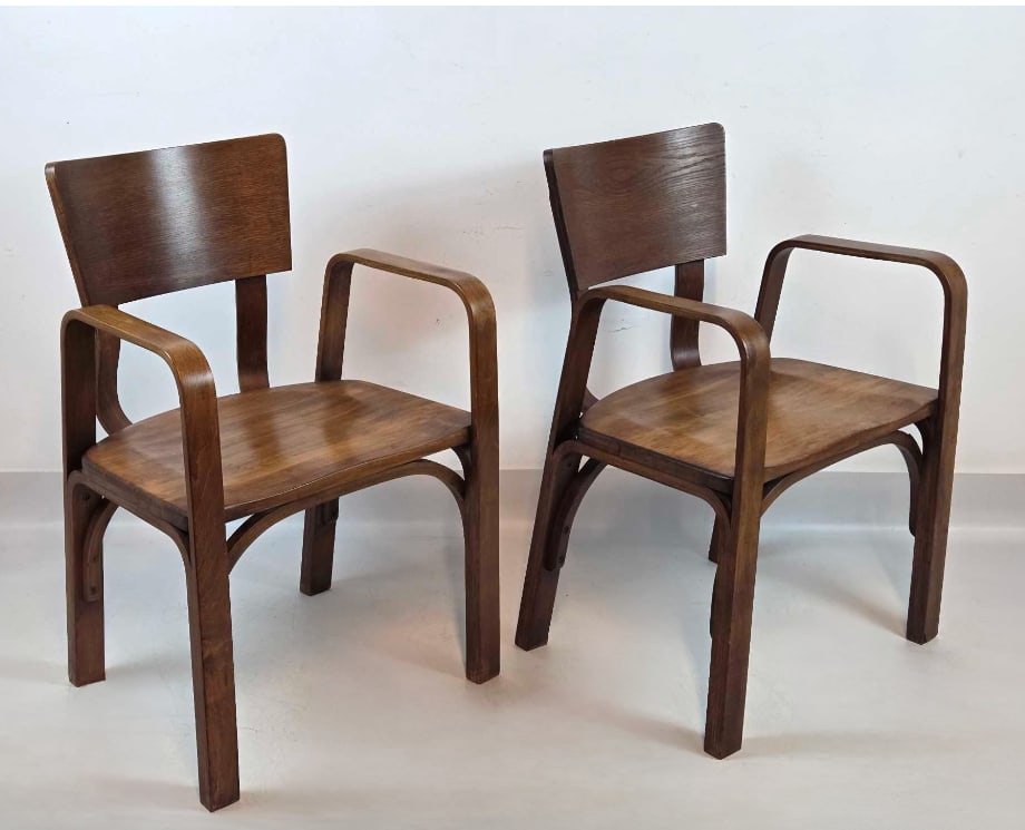 PAIR OF MID-CENTURY BENTWOOD ARMCHAIRS IN THE MANNER OF THONET (3 of 3) (1 of 18)