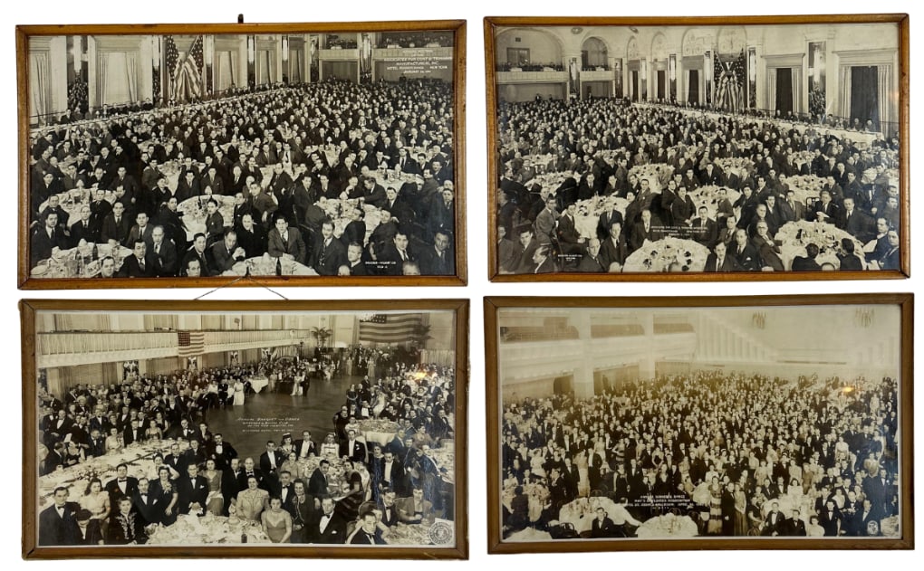 LOT OF 4 VINTAGE 1940S NYC HOTEL BANQUET PHOTOGRAPHS BY DRUCKER-HILBERT (1 of 12)