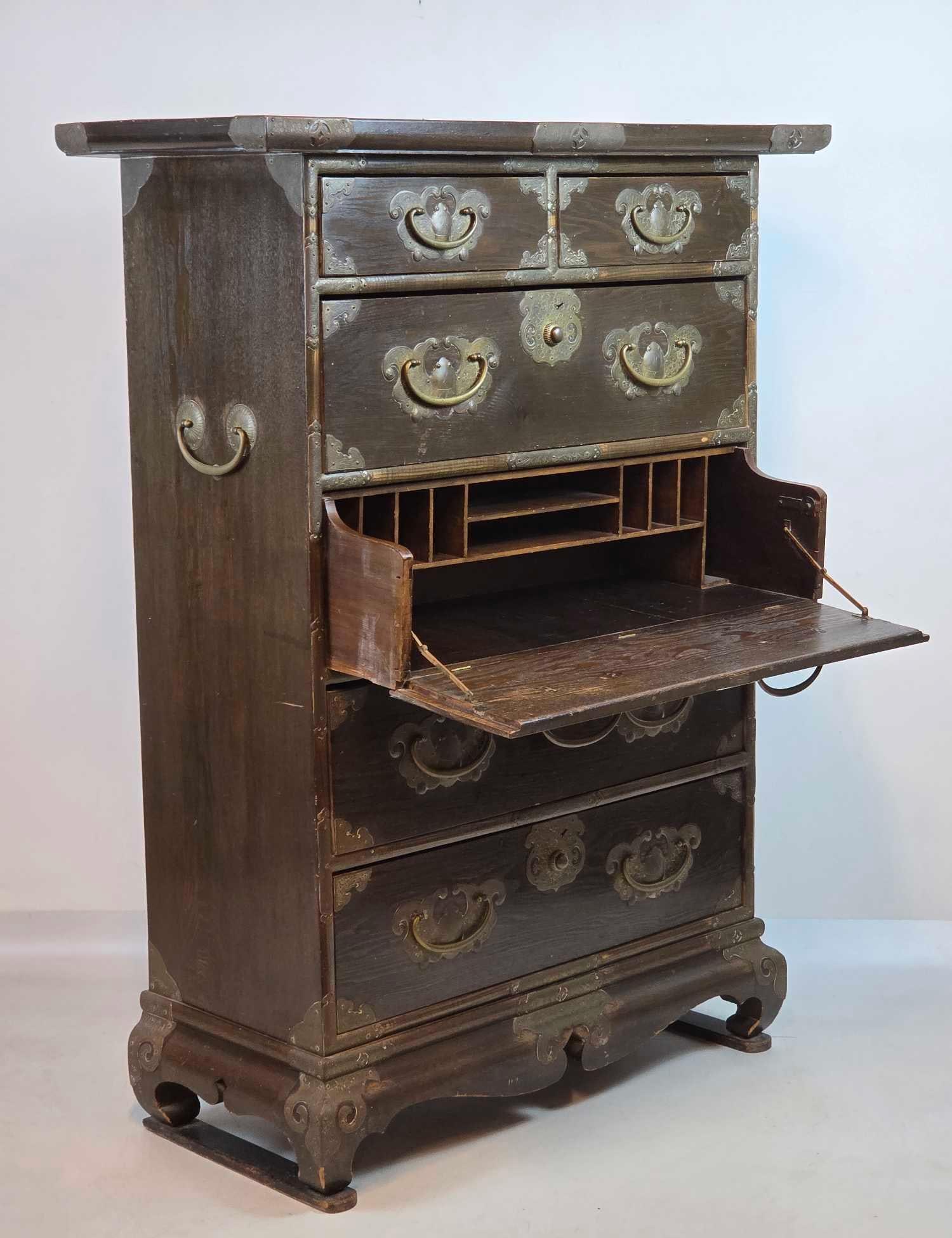 ANTIQUE ASIAN SECRETARY CHEST (1 of 16)
