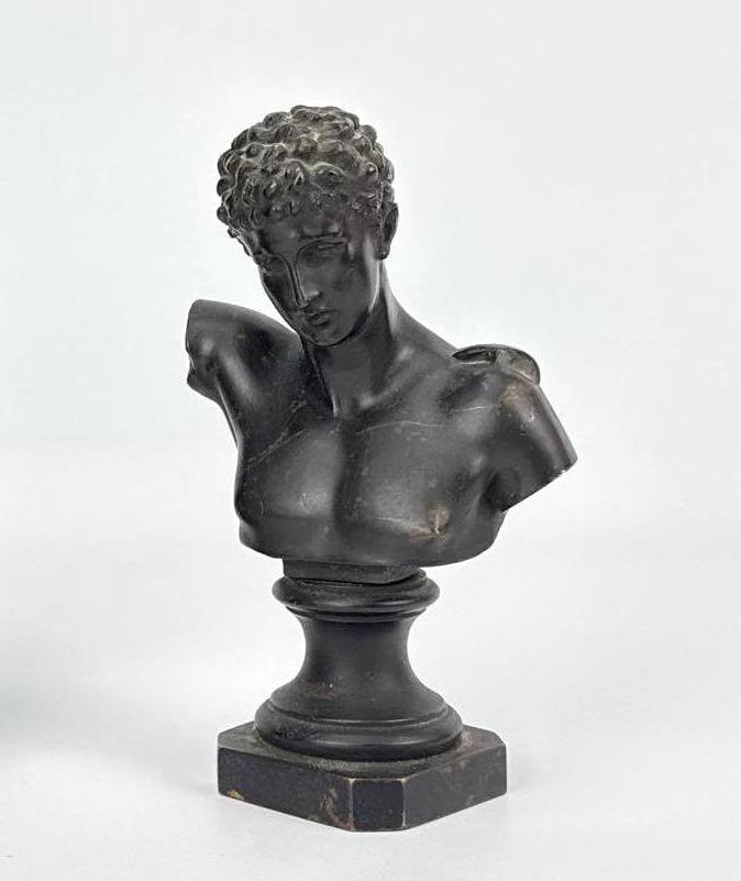 ANTIQUE GERMAN BRONZE CLASSICAL BUST SIGNED EUGEN BÖRMEL (1 of 9)