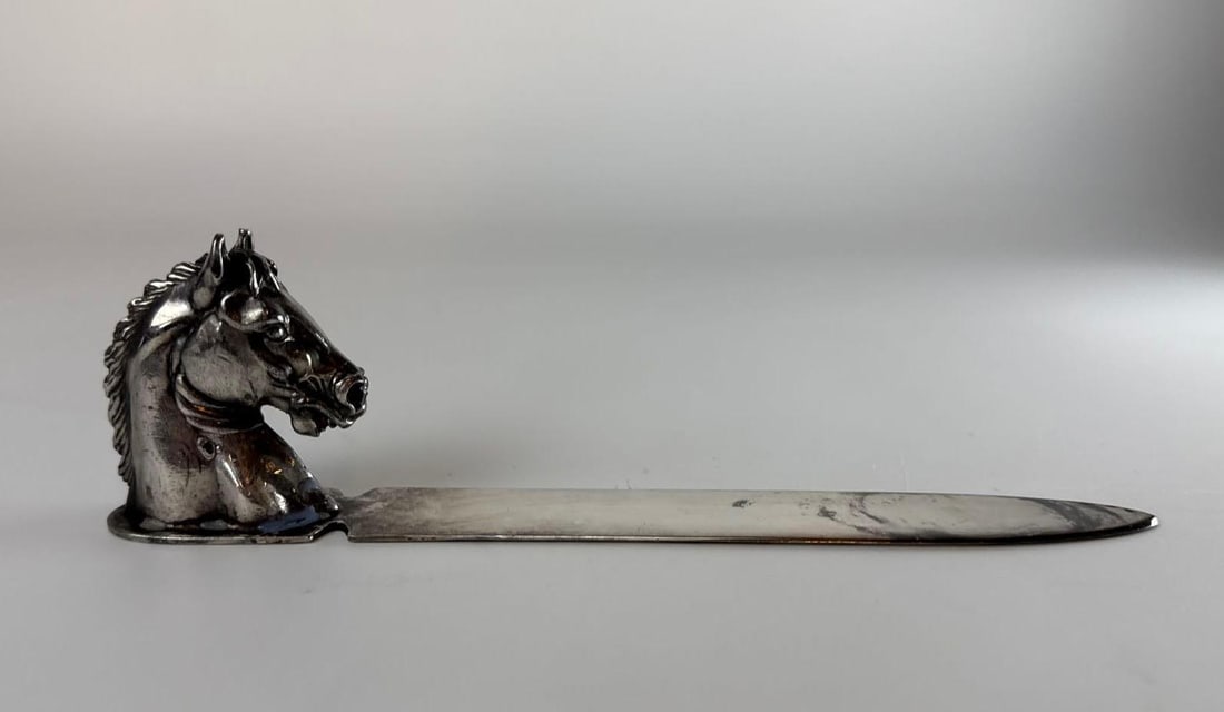 REED AND BARTON SILVER PLATED HORSE HEAD LETTER OPENER MODEL 274 (1 of 6)