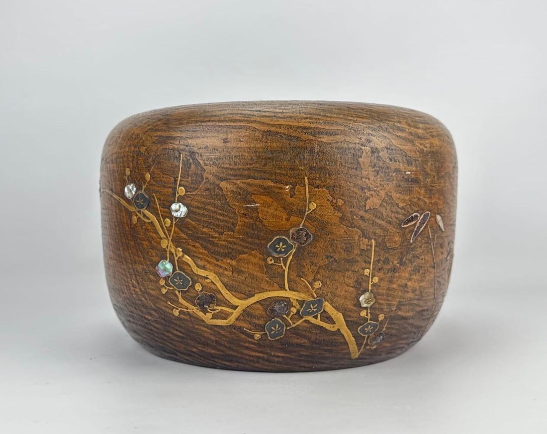 ANTIQUE JAPANESE MEIJI INLAID WOOD HIBACHI (1 of 13)