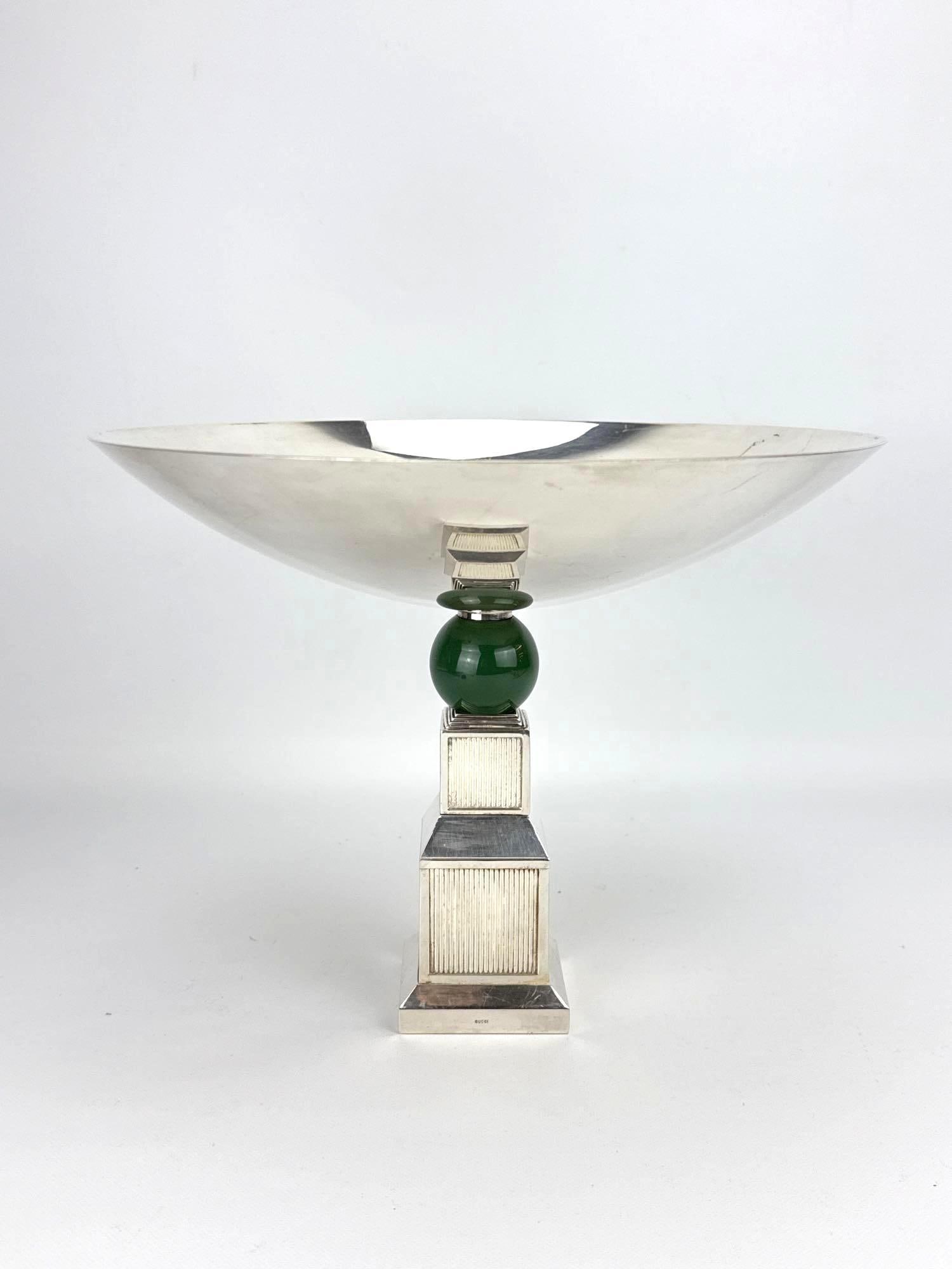 VINTAGE GUCCI ART DECO STYLE SILVERPLATE CENTERPIECE COMPOTE BOWL (1 of 10)
