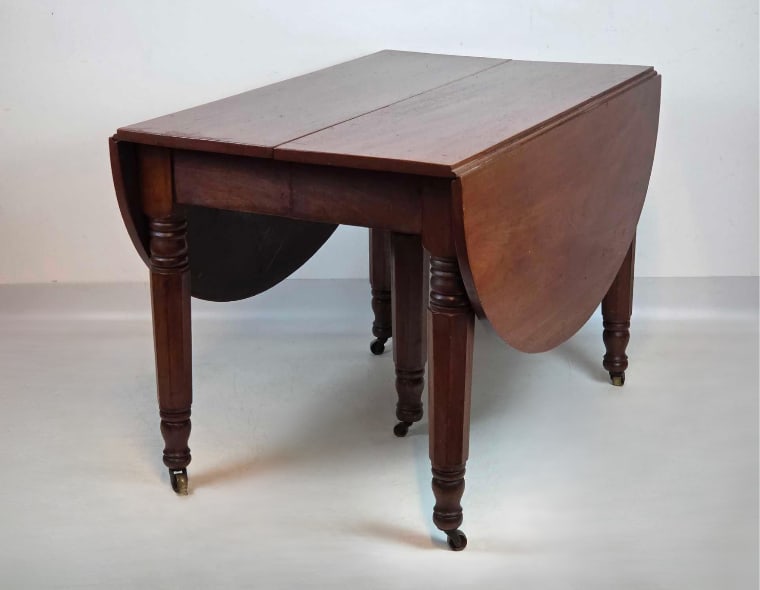ANTIQUE DROP LEAF TABLE WITH FOUR 15" LEAVES (1 of 19)