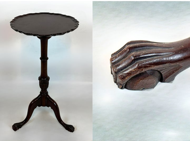 CHIPPENDALE STYLE TRIPOD CANDLESTAND (1 of 7)