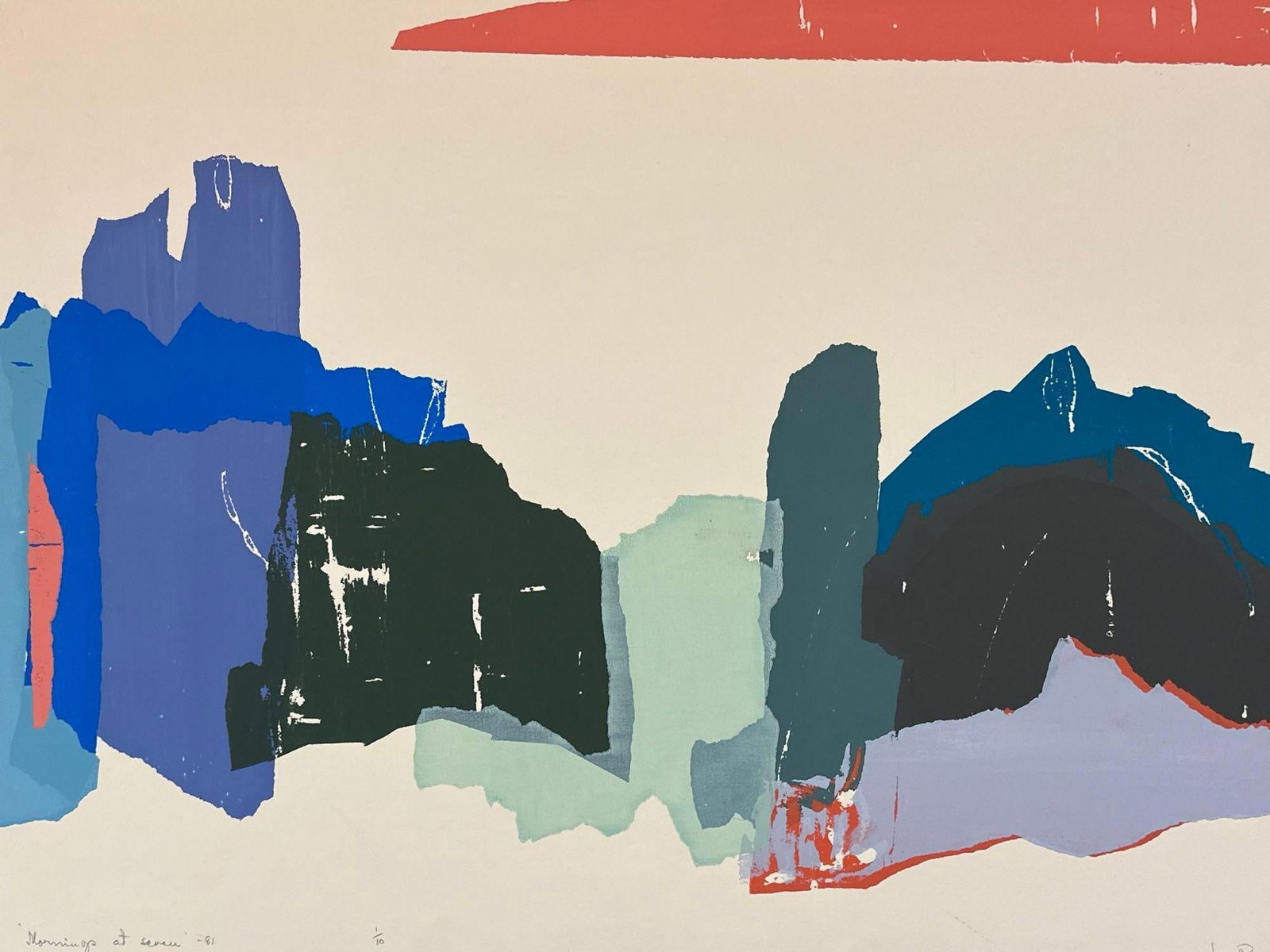 DAGA RAMSEY SIGNED ABSTRACT SERIGRAPH ARTWORK “MORNINGS AT 7?? VINTAGE PRINT (1 of 6)