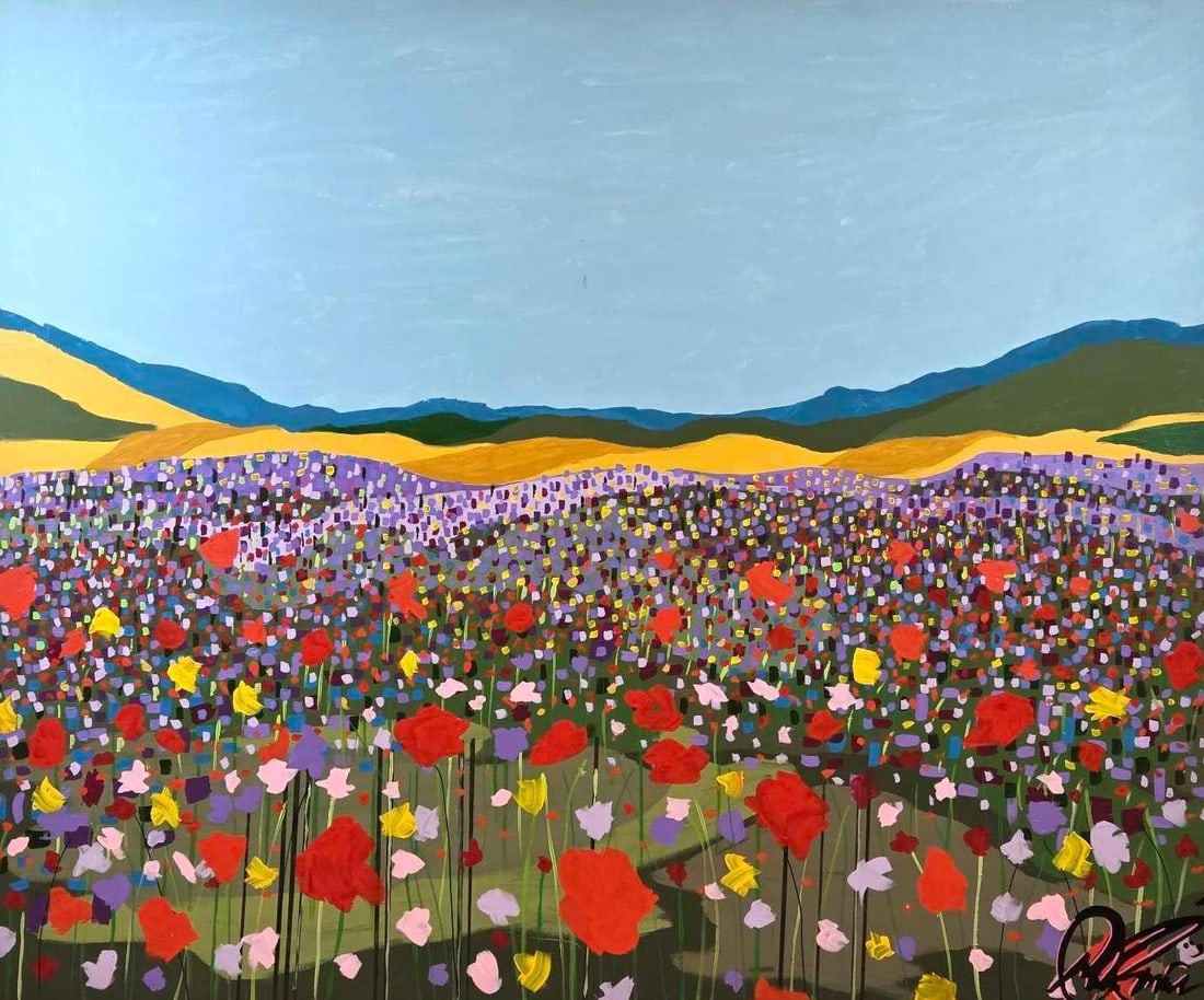 DANNY GARCIA OVERSIZED "SLEEPY TIME" LANDSCAPE PAINTING (1 of 15)