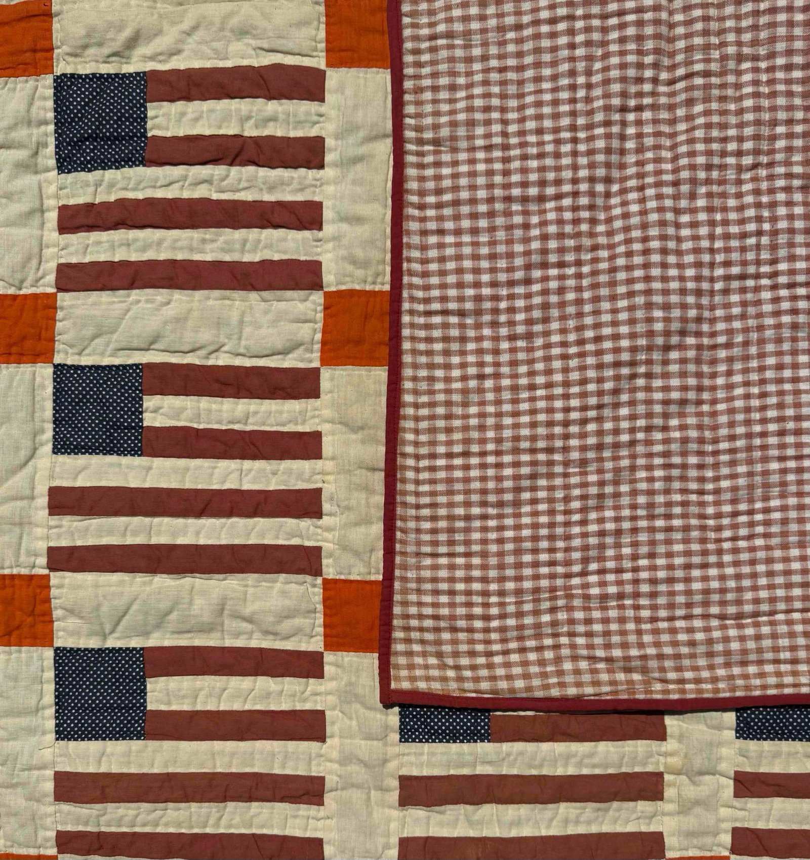 VINTAGE AMERICAN FLAG QUILT (1 of 15)