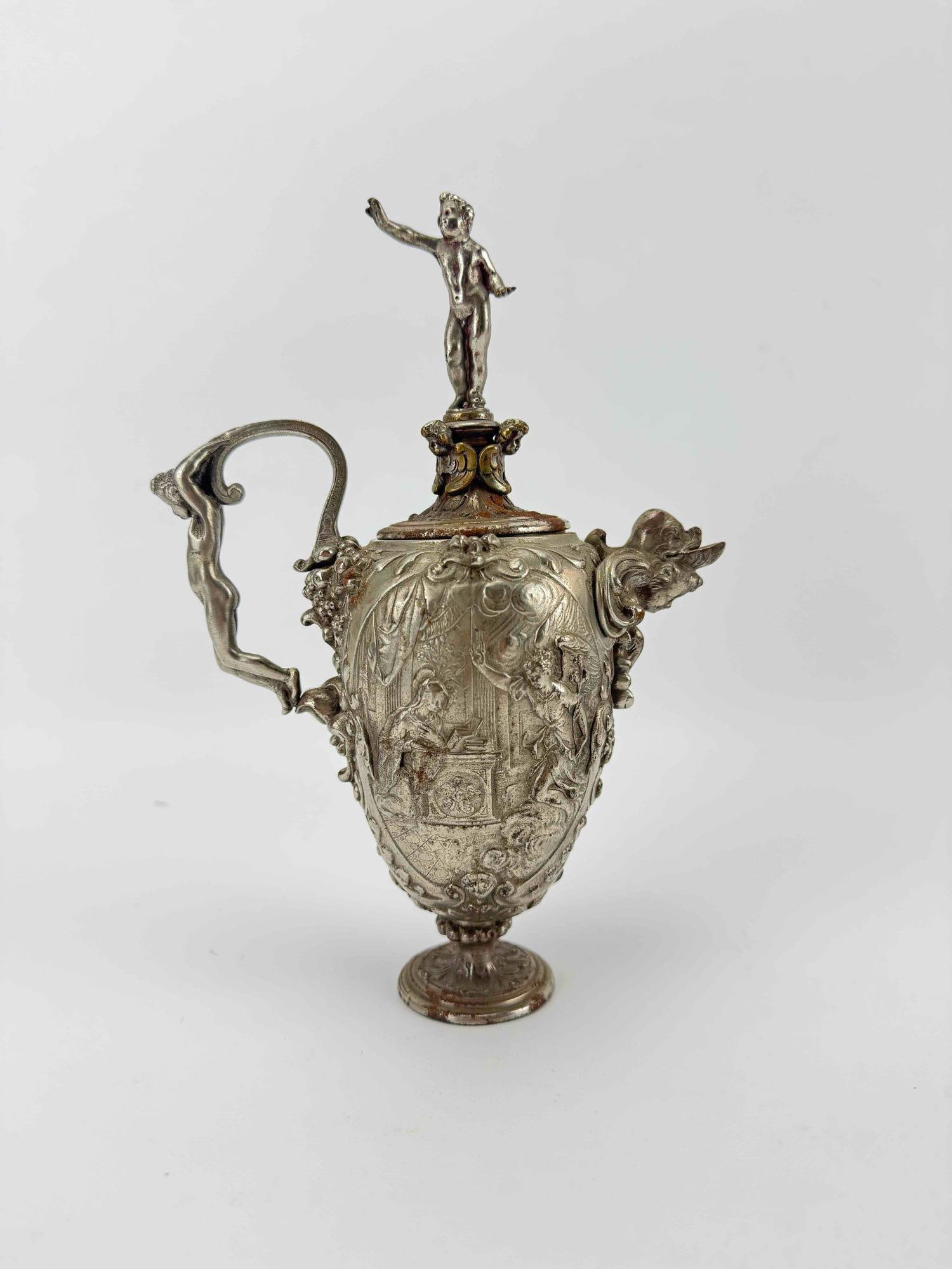 RENAISSANCE REVIVAL CAST METAL FIGURAL EWER (1 of 16)