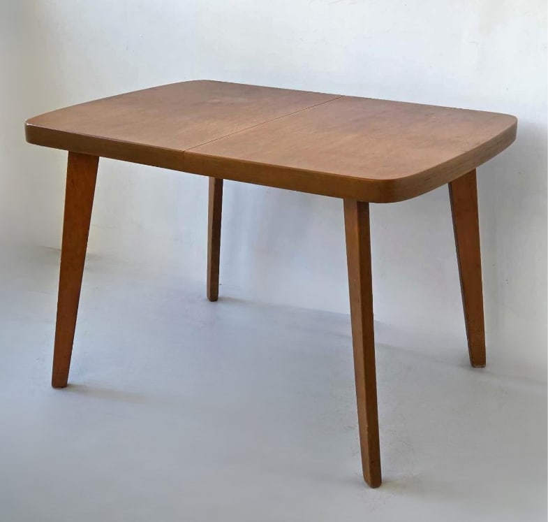 THADEN JORDAN MID CENTURY DINING TABLE WITH ONE FOURTEEN INCH LEAF (1 of 20)