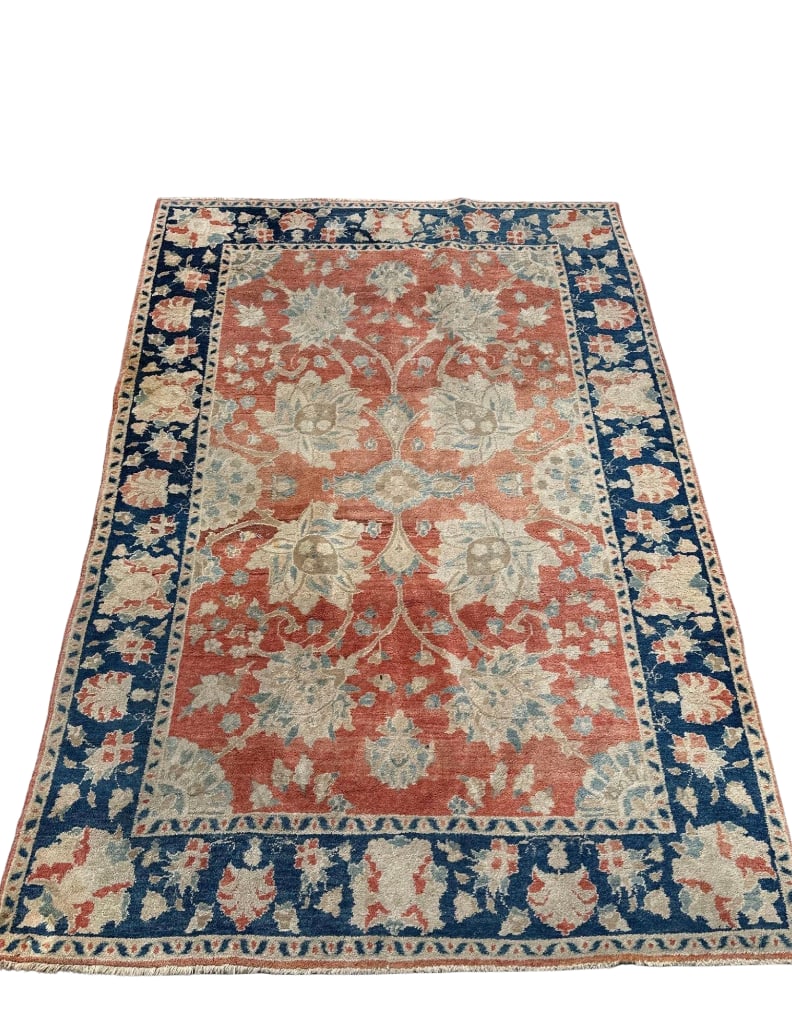 VINTAGE CAUCASIAN STYLE HAND-KNOTTED WOOL AREA RUG (1 of 7)