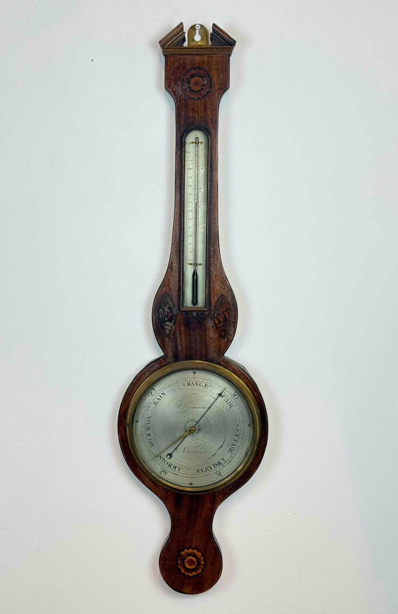 FREDERICK ROBSON CO & BERNASCHINI ANTIQUE BANJO BAROMETER (1 of 16)