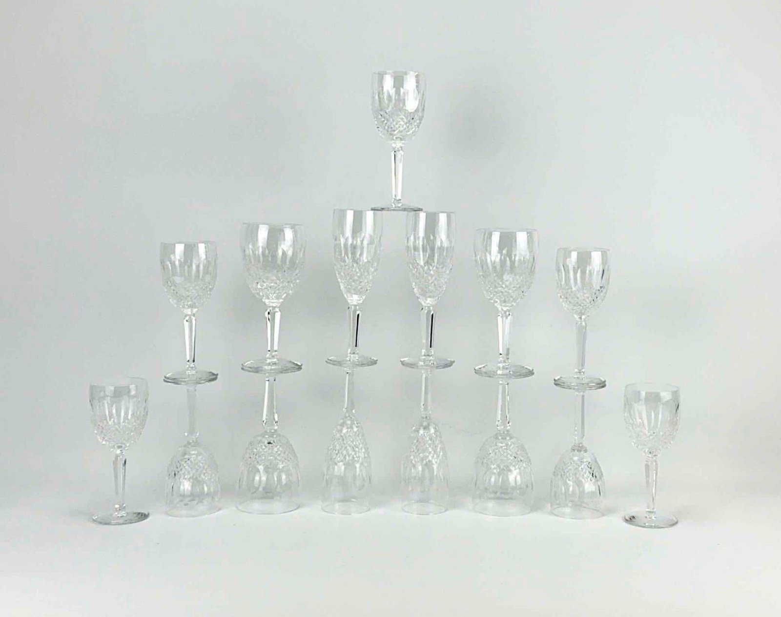 WATERFORD CRYSTAL LISMORE STEMWARE ASSORTMENT OF FIFTEEN PIECES (1 of 14)