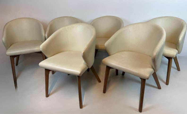 SET OF 6 CANADEL MODERN SCANDINAVIAN BARREL BACK DINING CHAIRS (1 of 7)