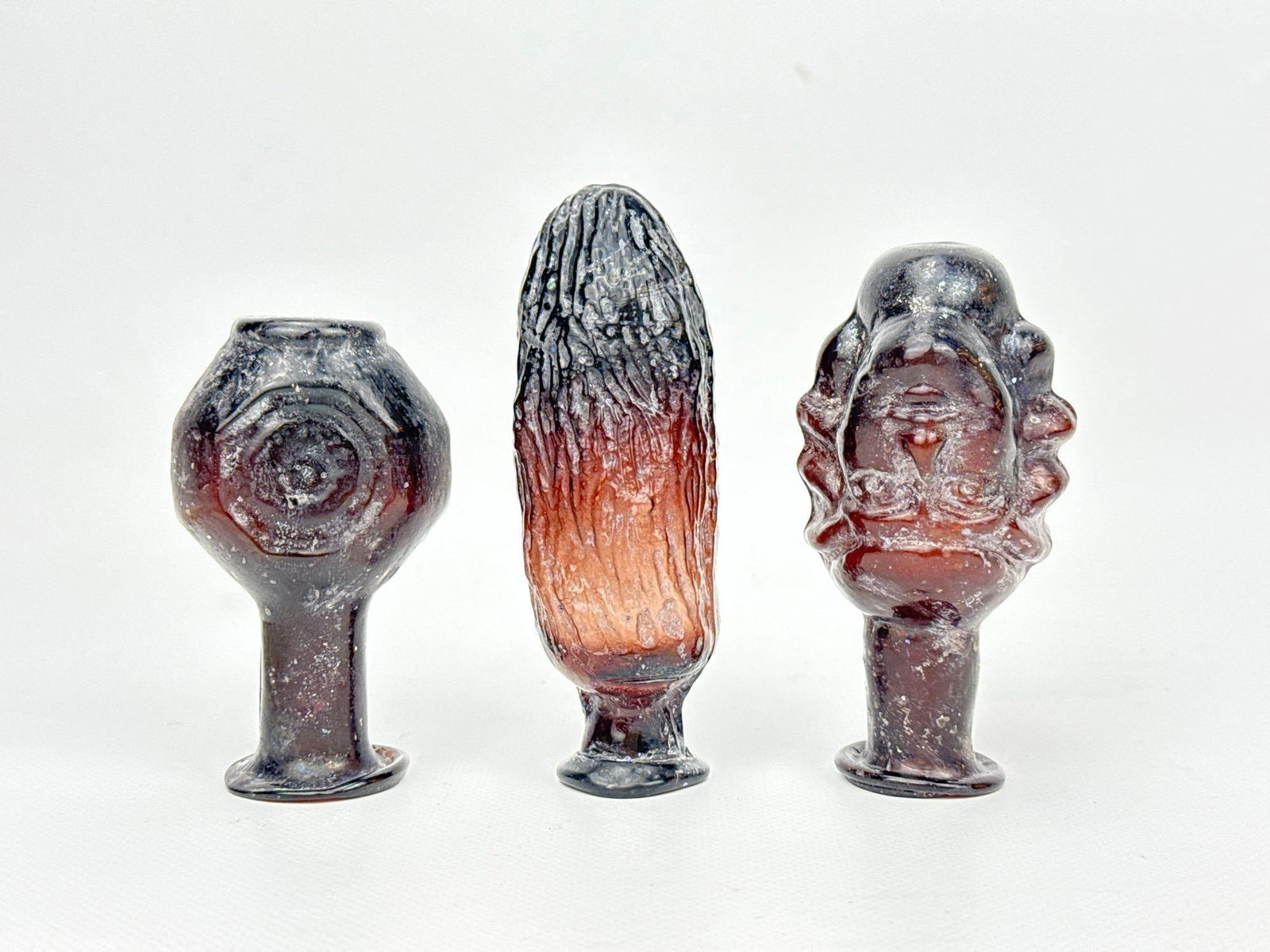 THREE GRECO-ROMAN STYLE ARCHAEOLOGICAL REVIVAL GLASS VESSELS (1 of 11)