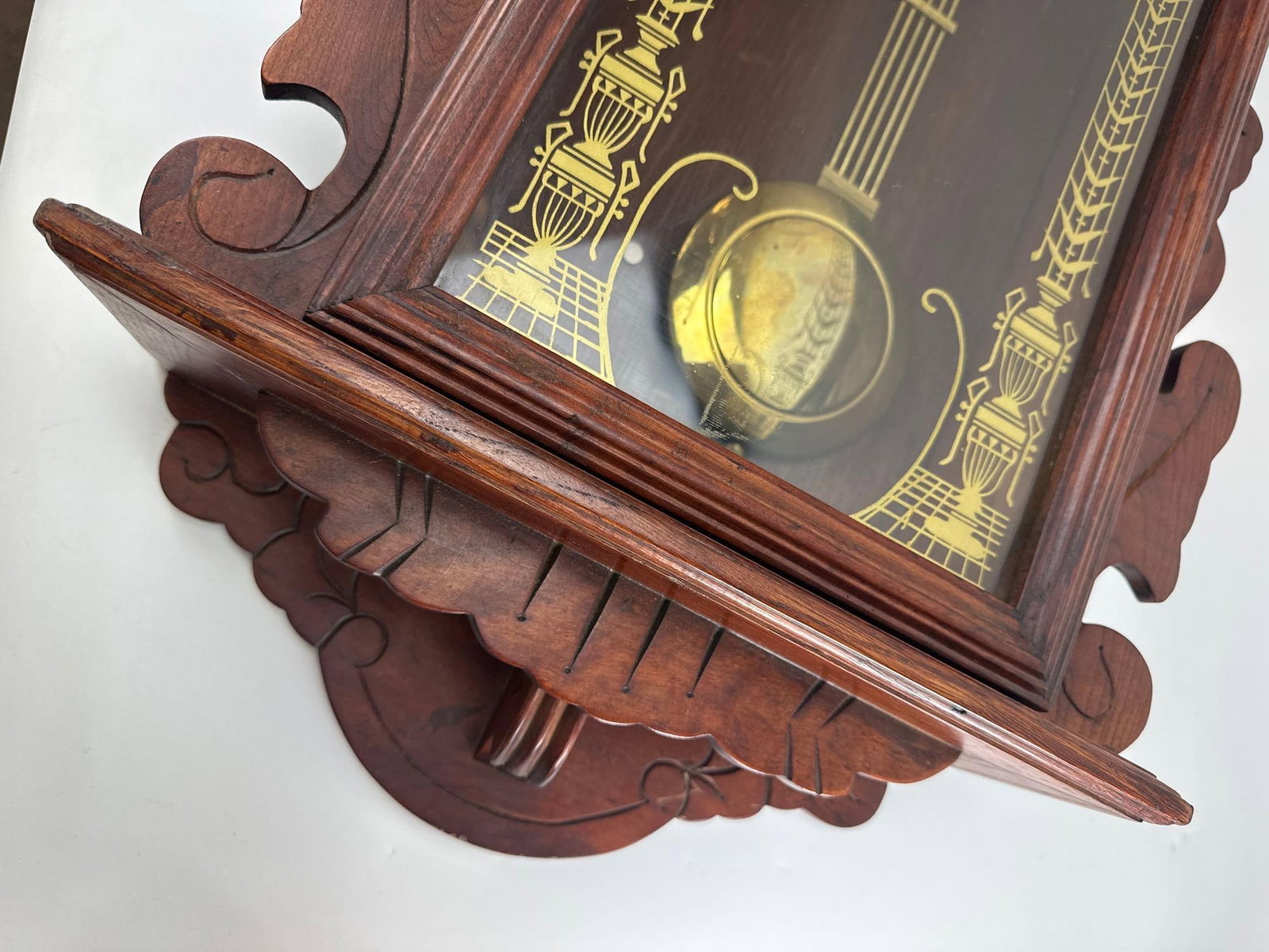 WALNUT REGULATOR WALL CLOCK - 4