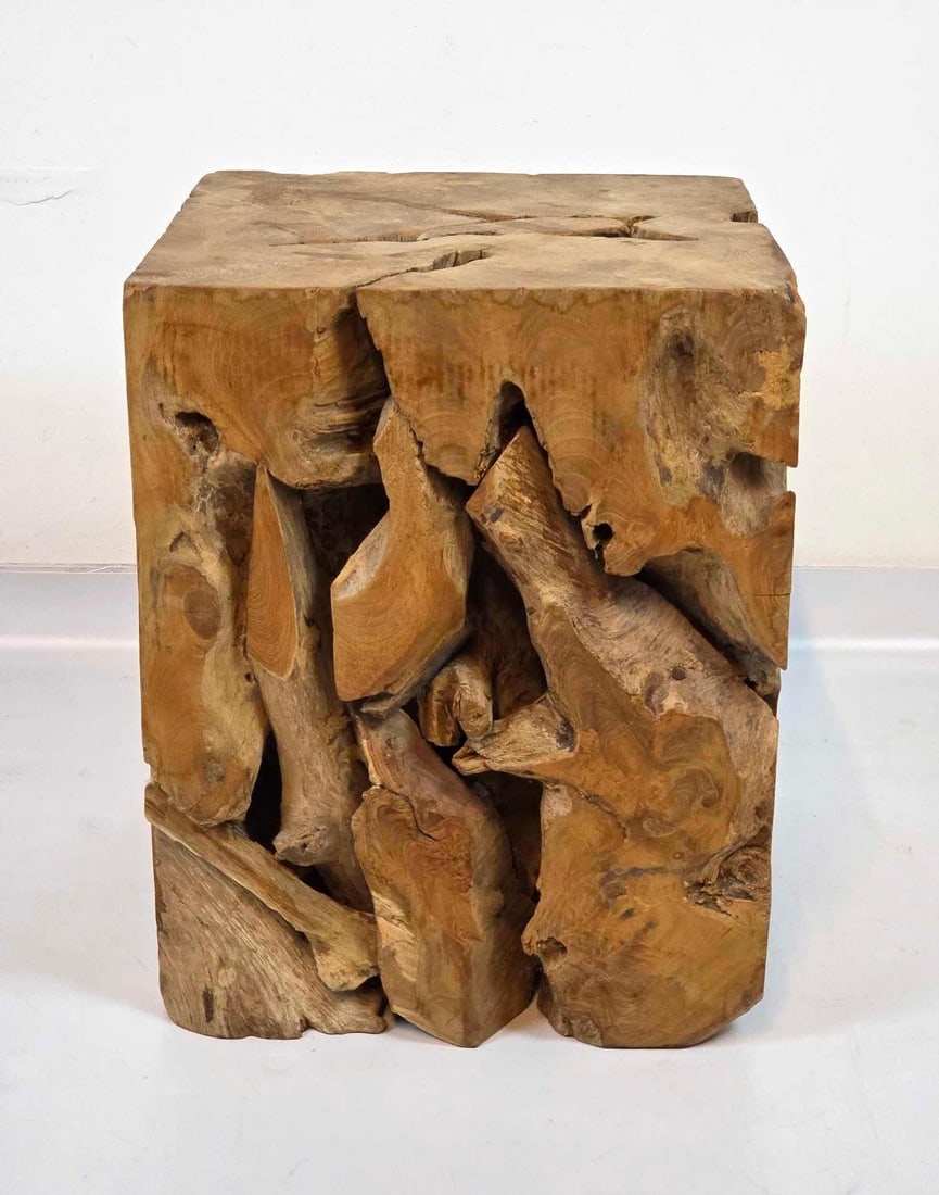 TWISTED TEAK ROOT SIDE TABLE - 2