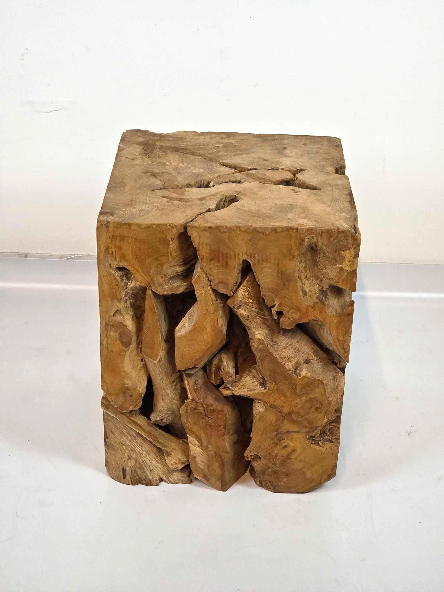 TWISTED TEAK ROOT SIDE TABLE - 3